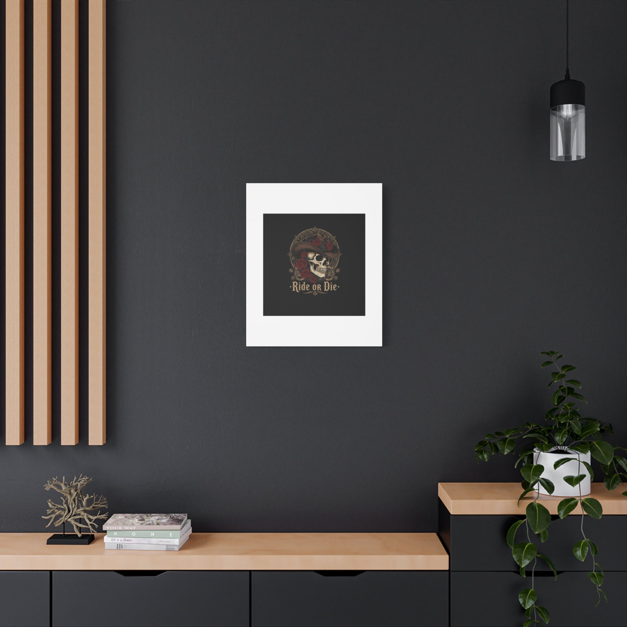 Ride or Die Skull Canvas | Western Skull Art, Gothic Americana