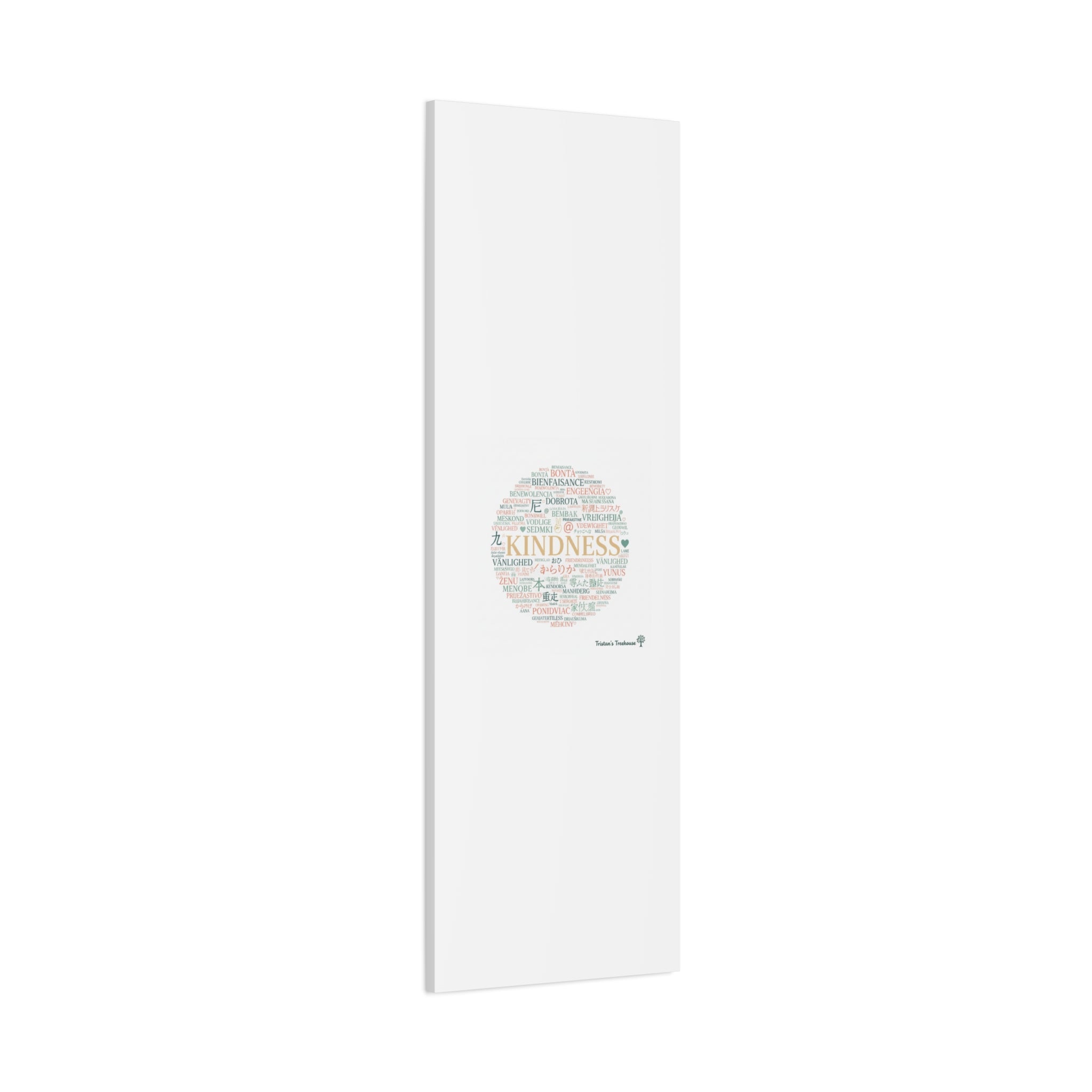 Kindness Word Cloud Canvas | Fresh Start Minimalist Wall Art