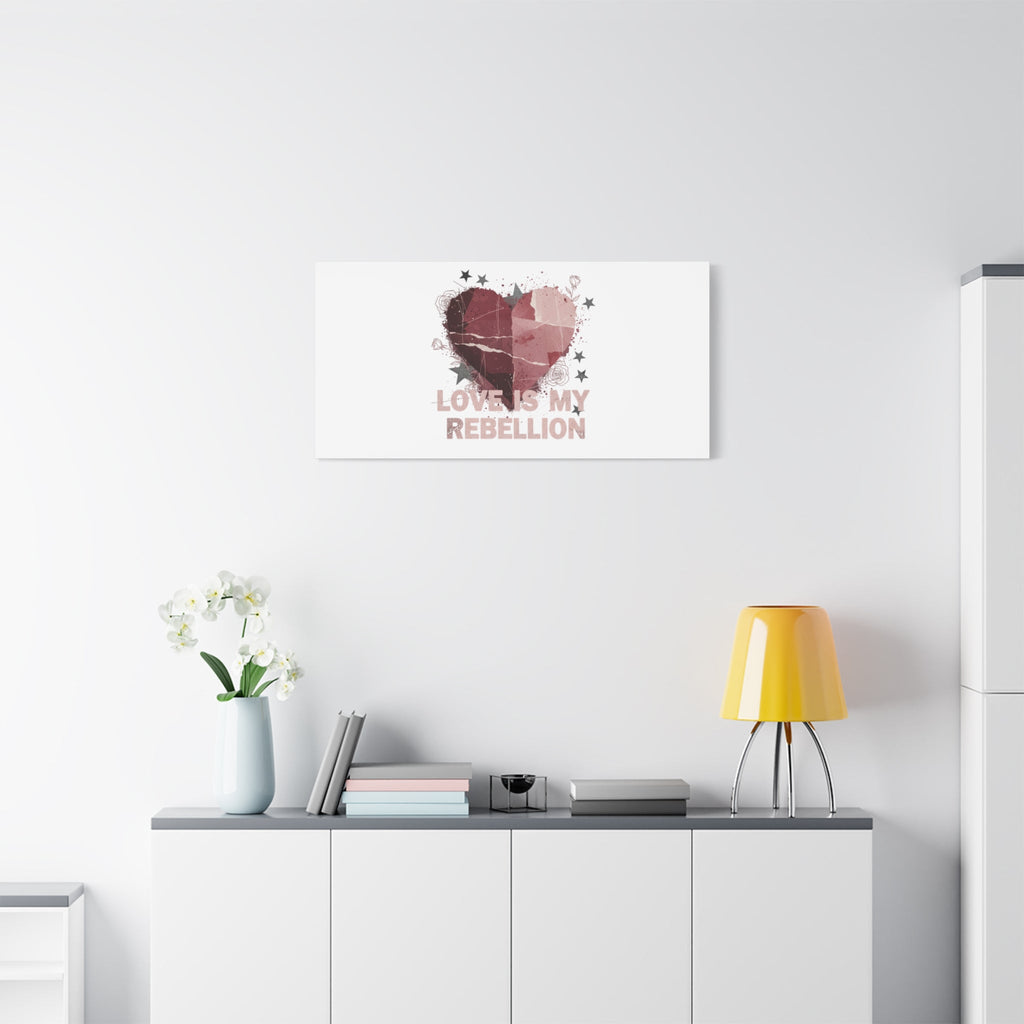 Love Is My Rebellion Canvas | Soft Grunge Hearts, Distressed Valentine Collage
