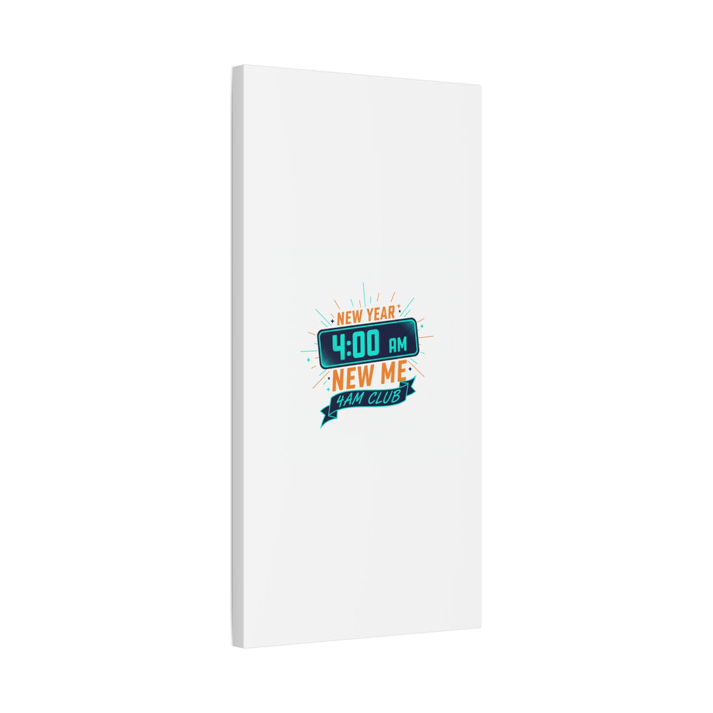 4AM Club New Year Graphic Canvas | Holiday Party Novelty, Festive New Year Decor