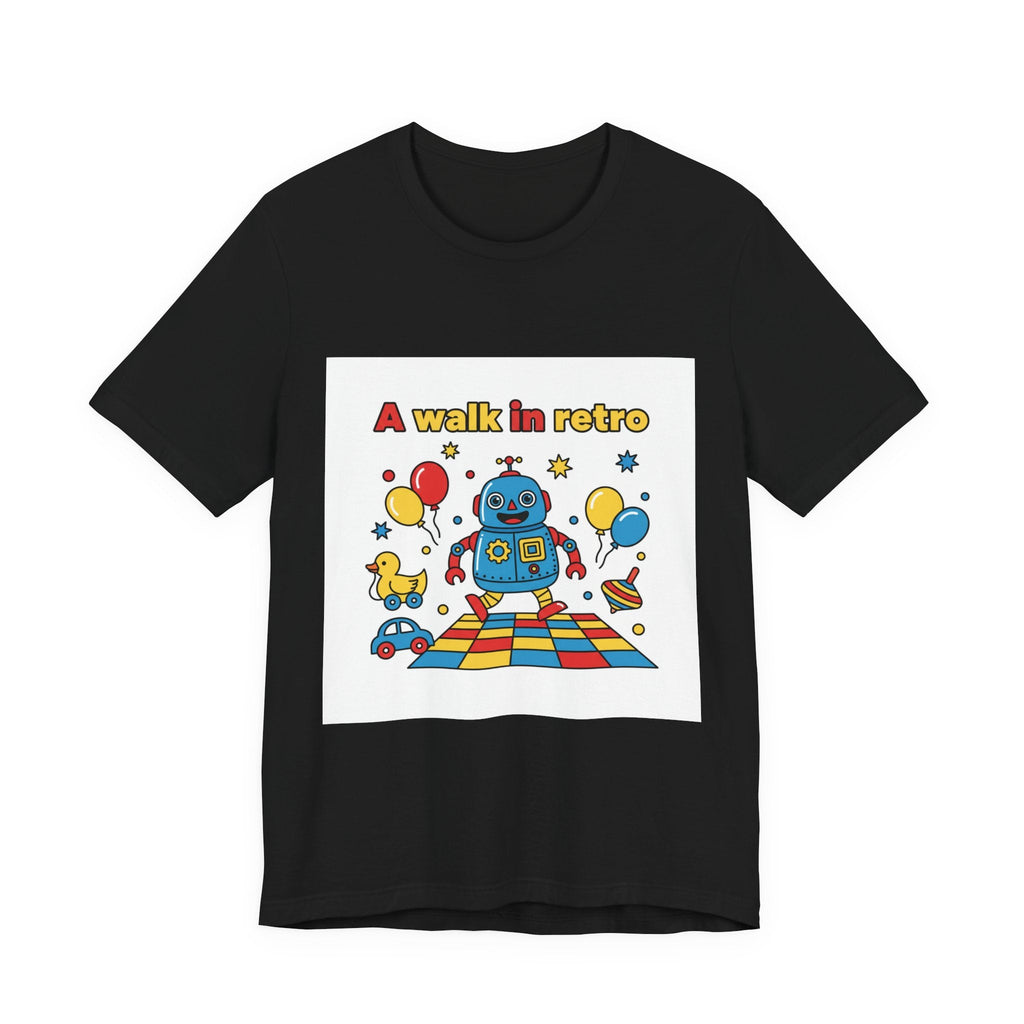 Retro Robot Toy Graphic Tee | Throwback Kid, Primary Colors