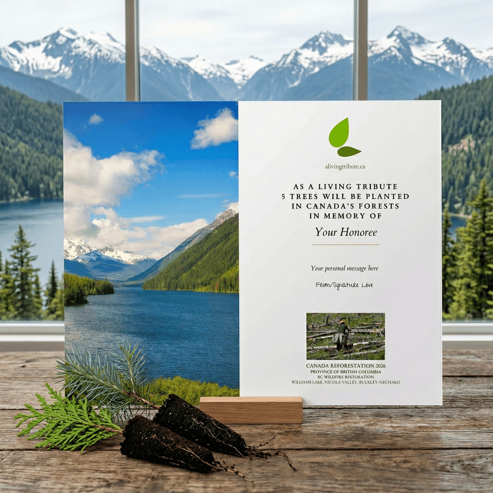 Plant a Tree in Canada with Mailed Commemorative Card