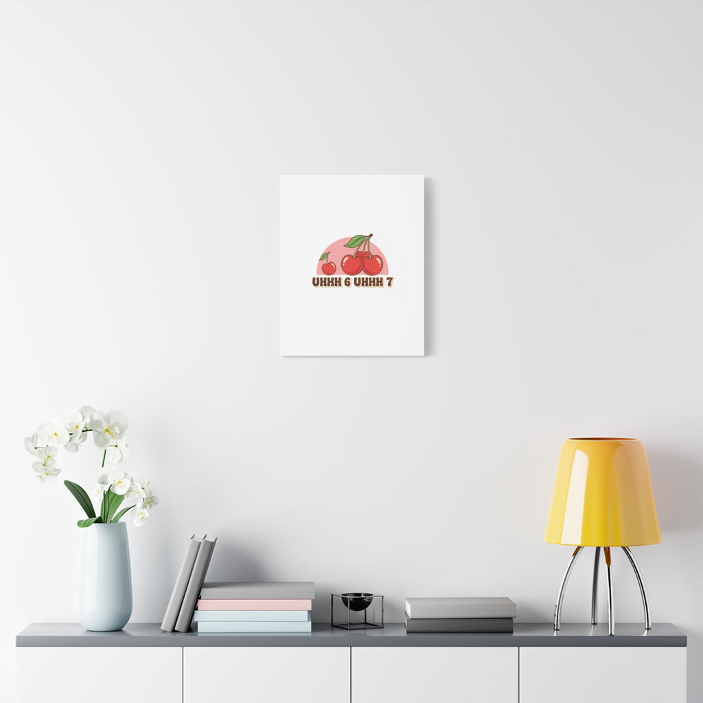 Six Severn Cherry Retro Graphic Canvas | kawaii fruit print, vintage cherry design
