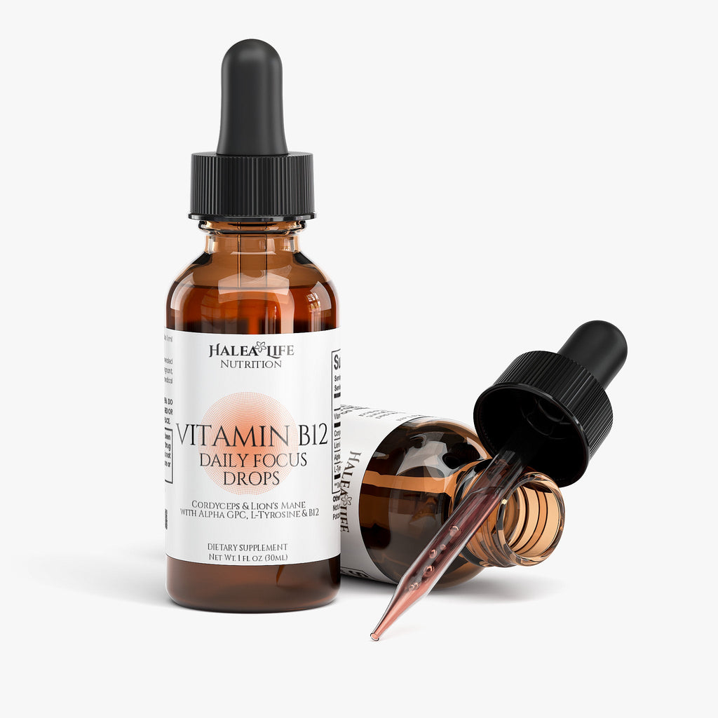 Vitamin B12 Daily Focus Drops with Lion’s Mane, Cordyceps & Alpha GPC
