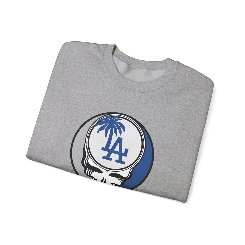 Los Angeles Dodgers Original Stealie Grateful Dead Crewneck Grateful Dead Sweatshirt