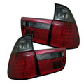 SPYDER BMW E53 X5 00-06 4PCS LED Tail Lights Red Smoke ALT-YD-BE5300-LED-RS 5000811