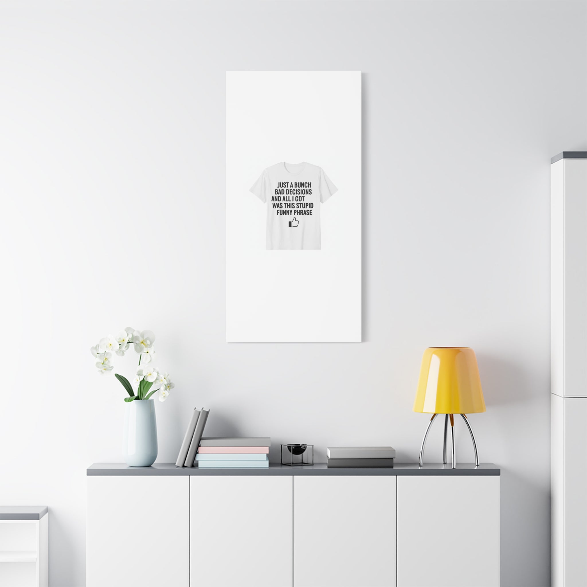self-deprecating quote Canvas | sarcastic introvert wall art, anxiety humor