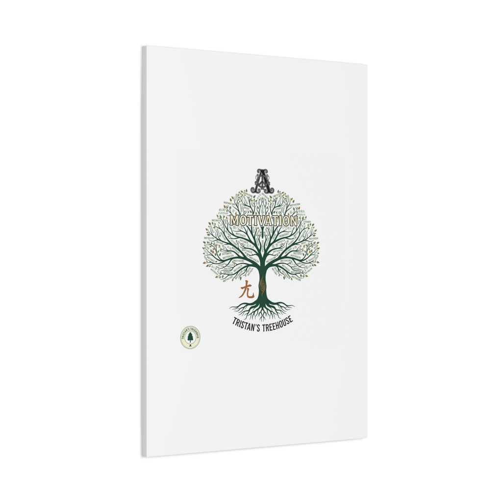 Handwritten Doodle Tree Canvas | Matte Stretched Wall Art