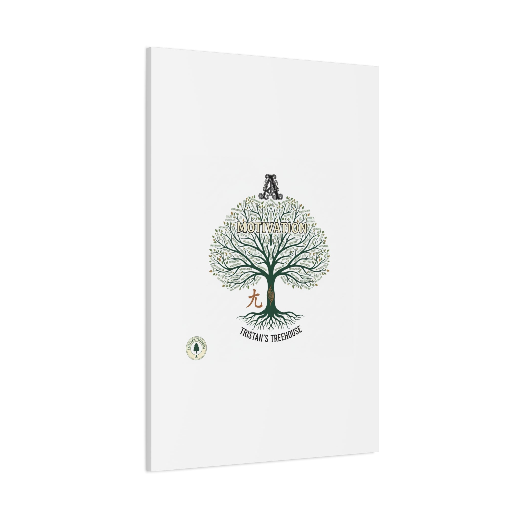 Handwritten Doodle Tree Canvas | Matte Stretched Wall Art