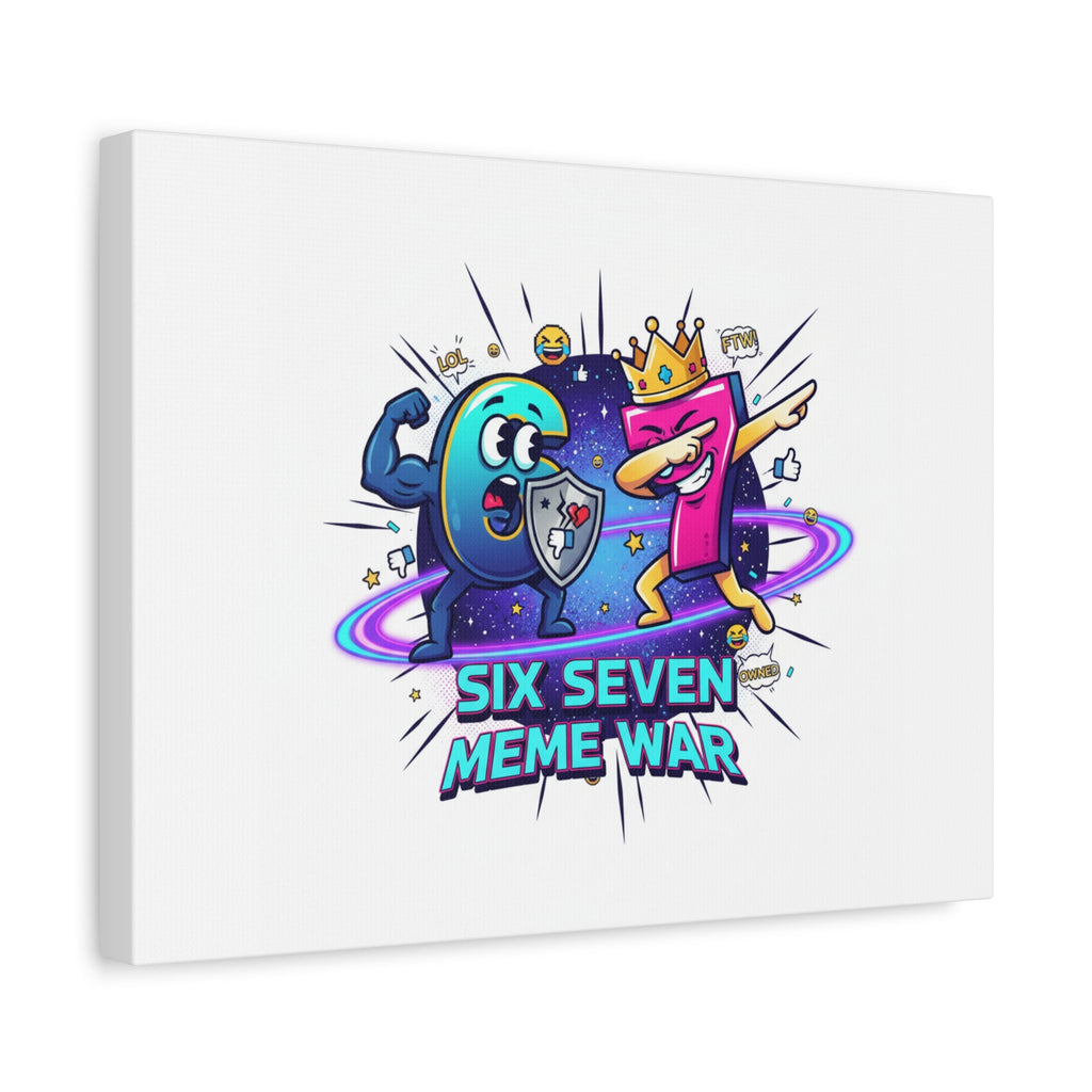 Six Seven Meme War Canvas | Legendary Internet Battle Art, Viral Culture Wall Decor