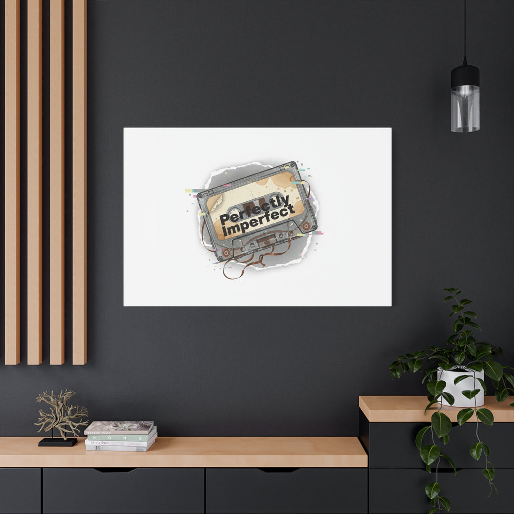 Perfectly Imperfect Cassette, Canvas Print | Analog Error, glitch art static