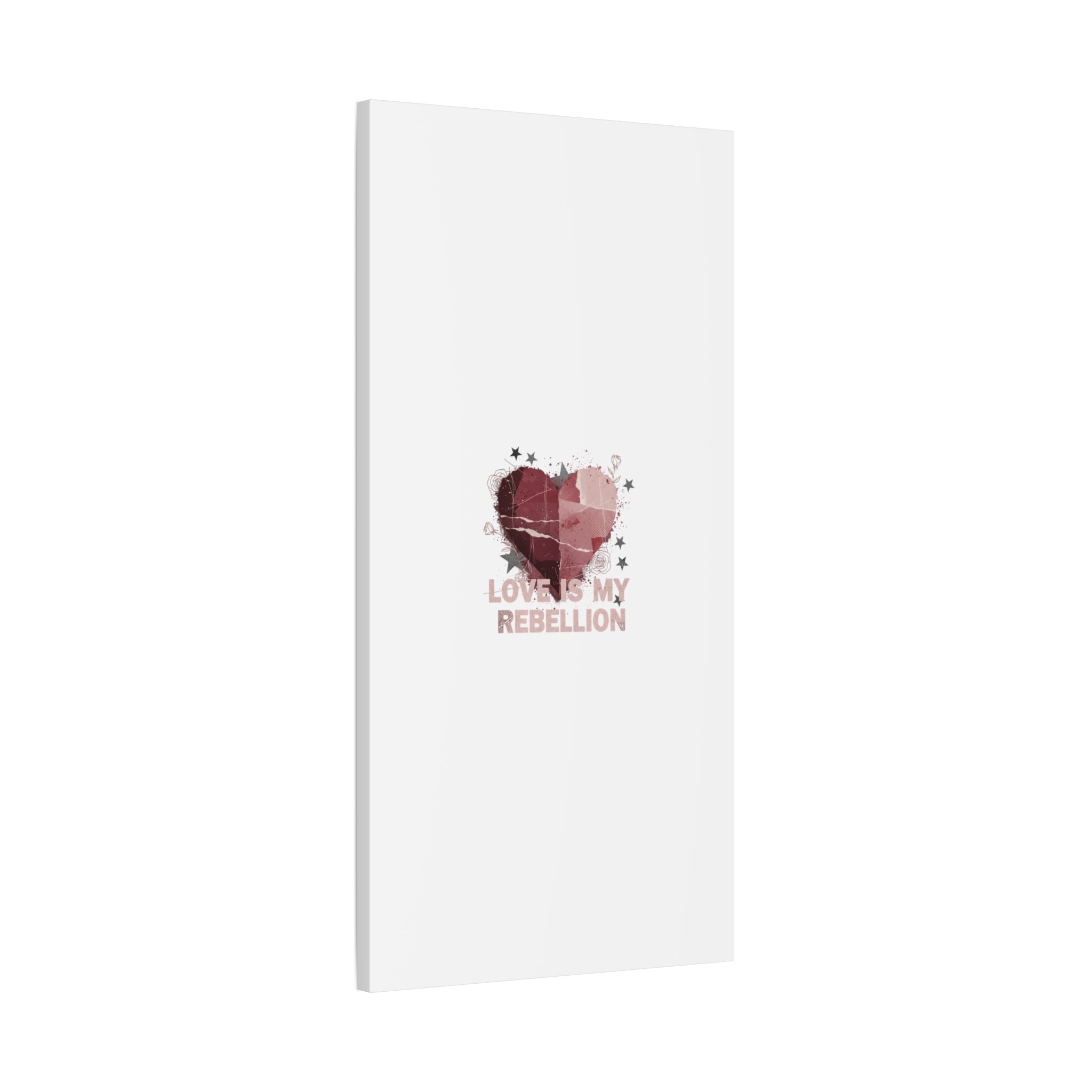 Love Is My Rebellion Canvas | Soft Grunge Hearts, Distressed Valentine Collage