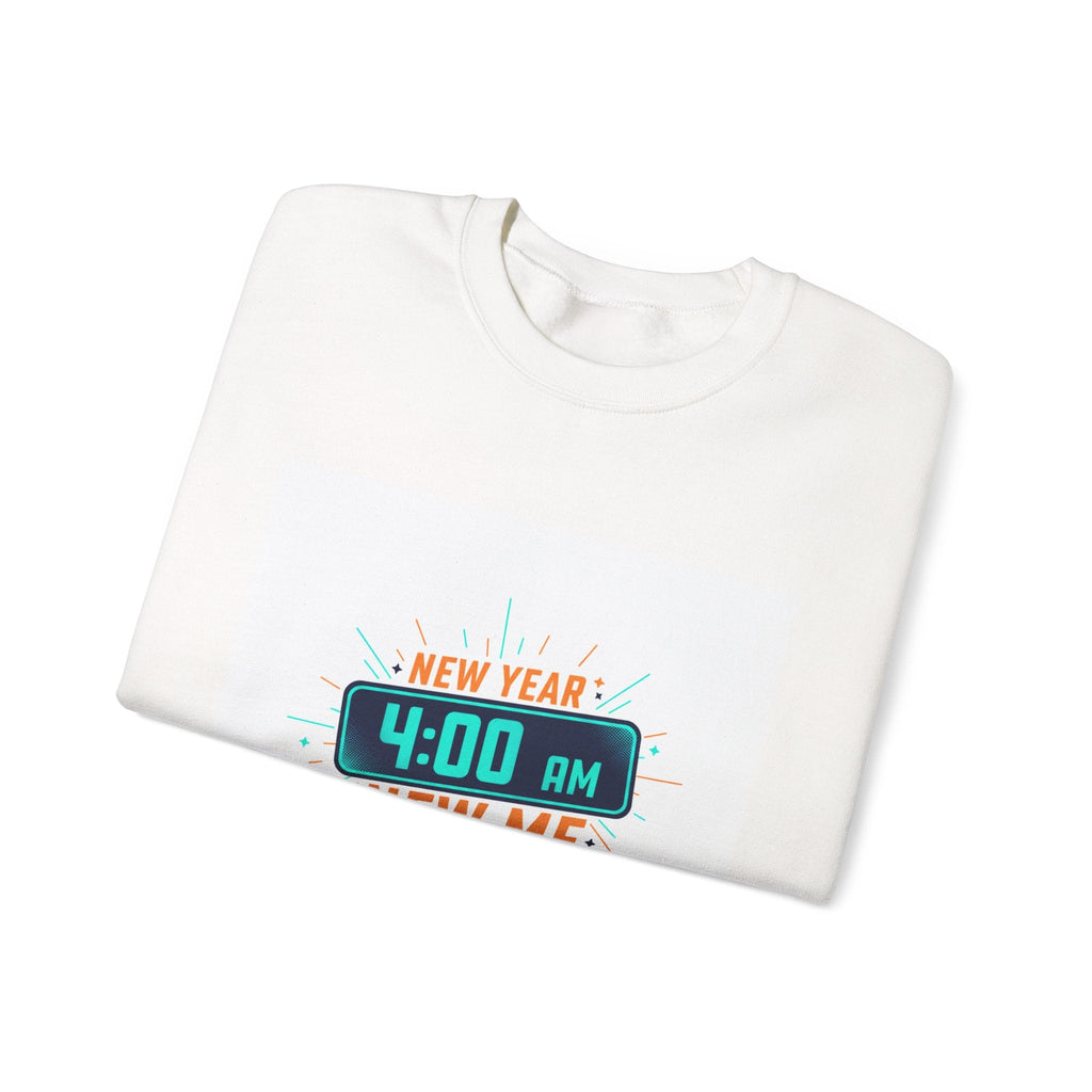 New Year 4:00 AM New Me Crewneck Sweatshirt | Holiday Apparel, Festive Sweater Look