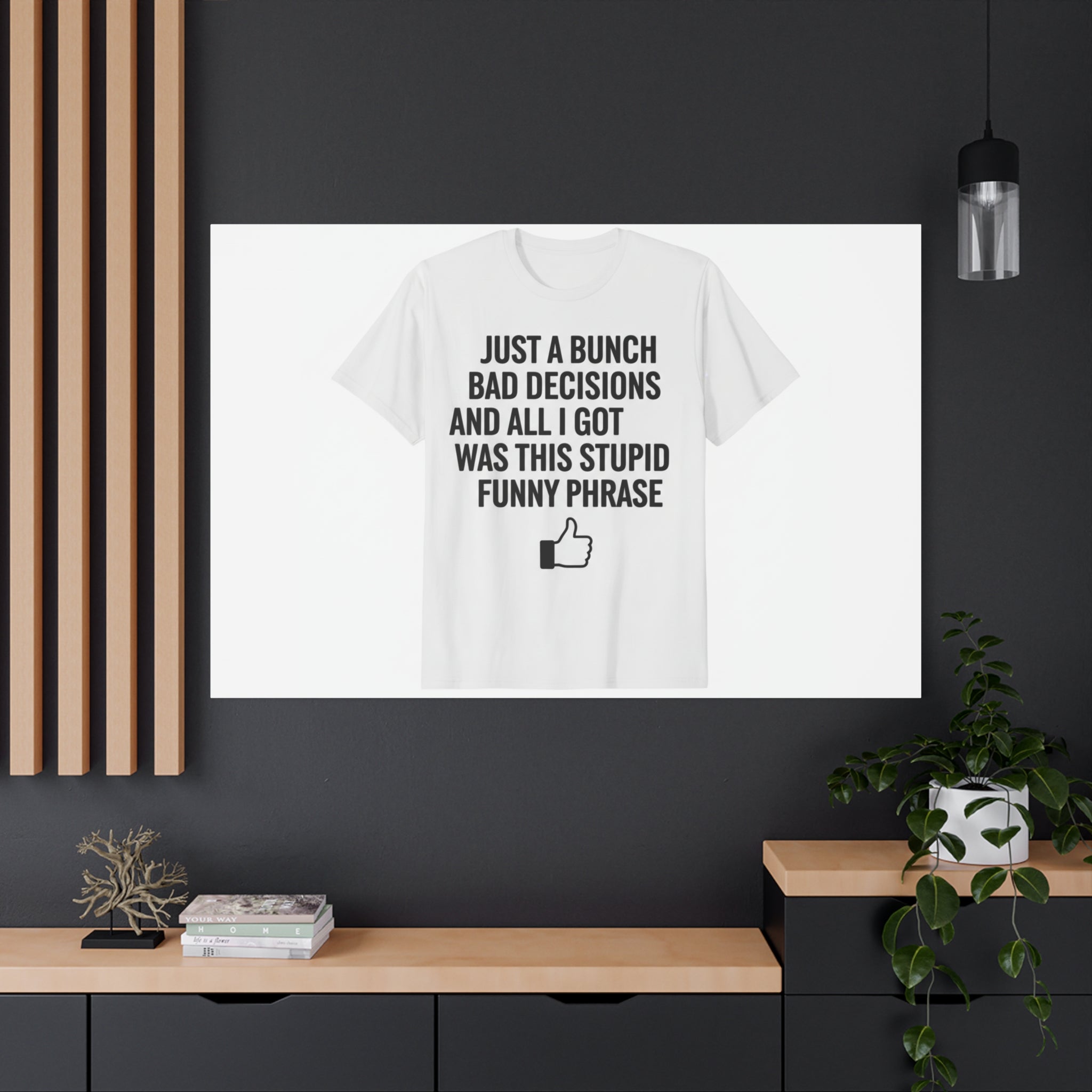 self-deprecating quote Canvas | sarcastic introvert wall art, anxiety humor
