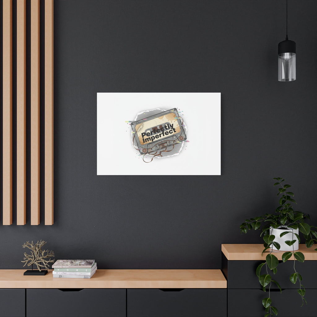 Perfectly Imperfect Cassette, Canvas Print | Analog Error, glitch art static