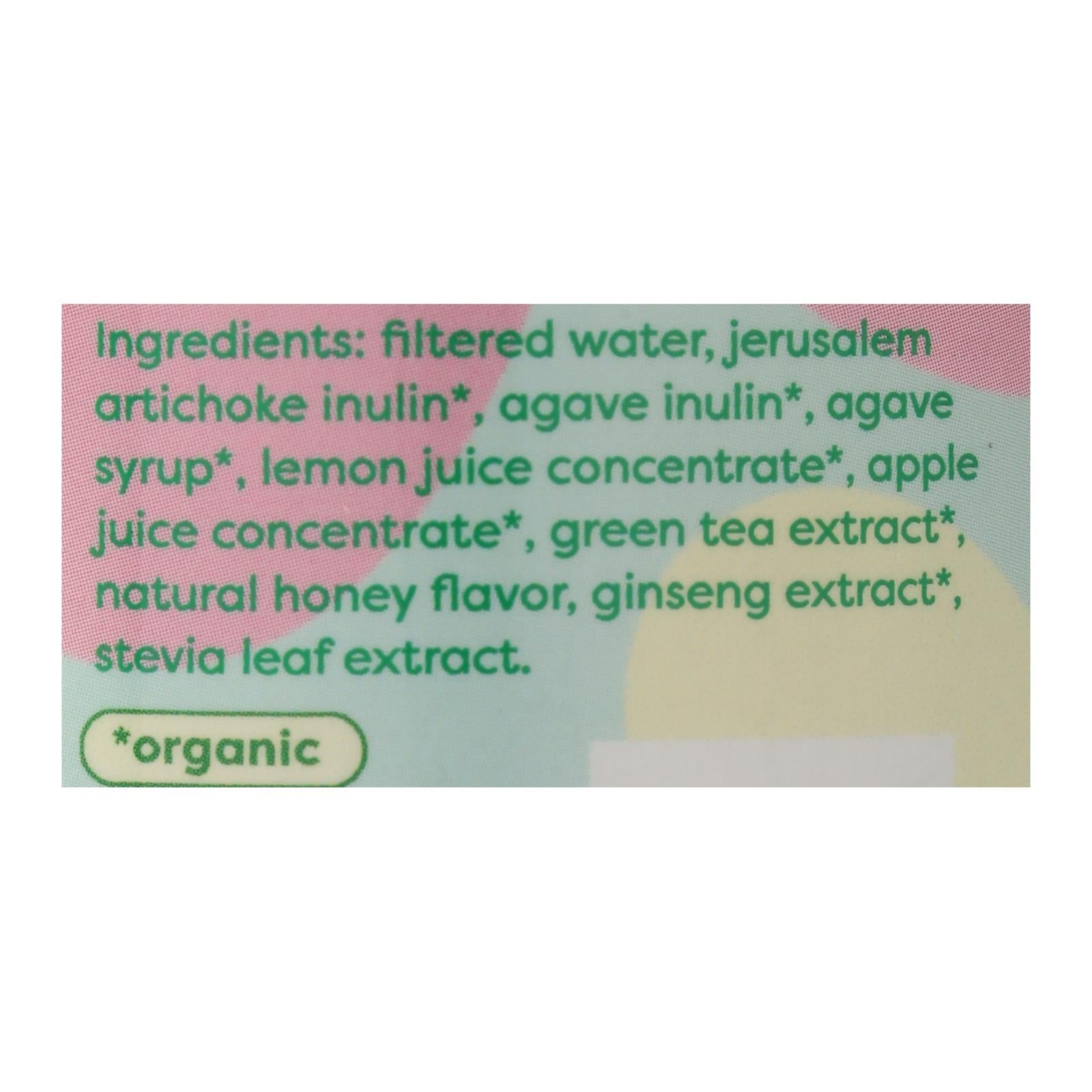 Green Tea Honey Ginseng with Temperature Regulation: Halfday Tonic (12 Oz, Pack of 12)