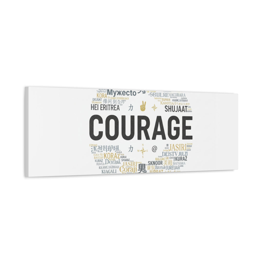Courage Word Cloud Canvas | Fresh-Start Minimalism art print