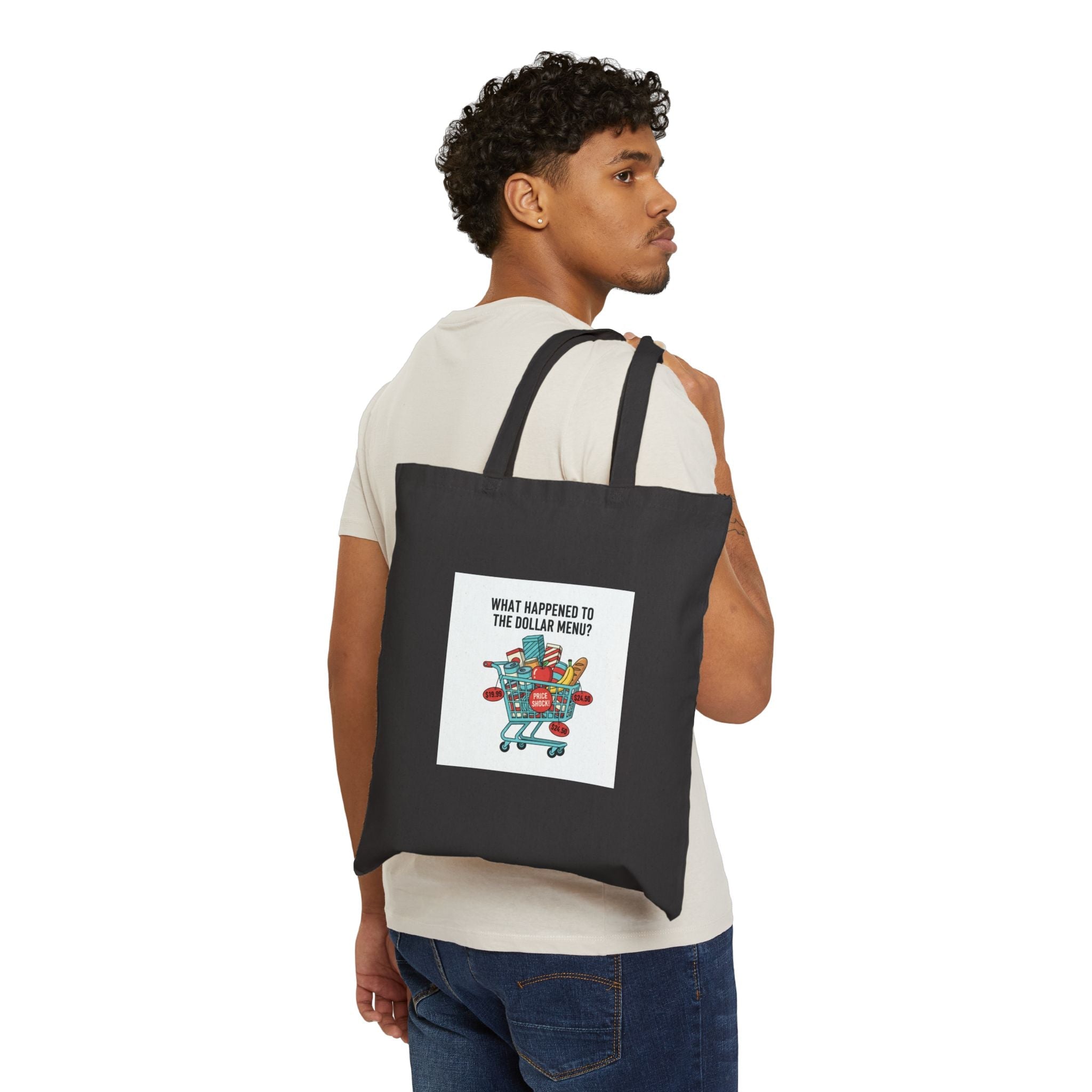 What Happened to the Dollar Menu Tote | grocery prices meme, budget humor