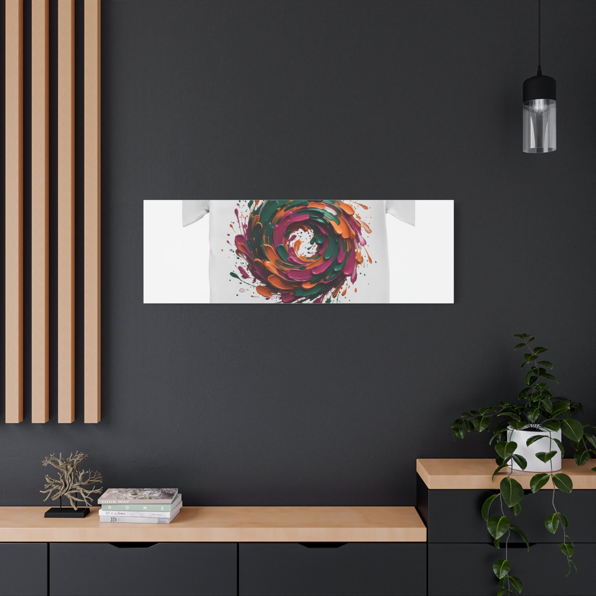 Painterly Abstract Floral Swirl Canvas | Matte Stretched Canvas