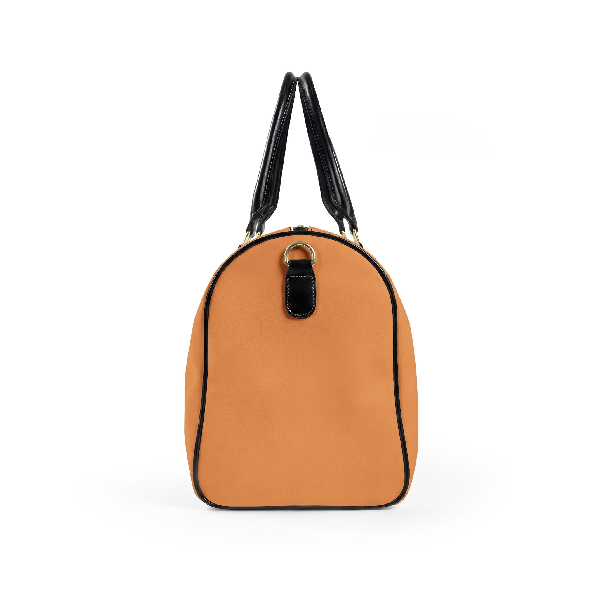 Chic Faux Leather Travel Bag, TAN —  'Le Guépard - Wild & Free' Weekender Duffle