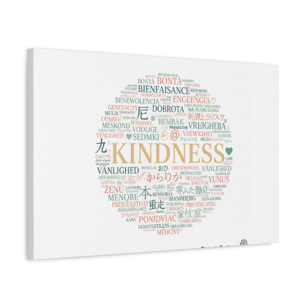 Kindness Word Cloud Canvas | Fresh Start Minimalist Wall Art