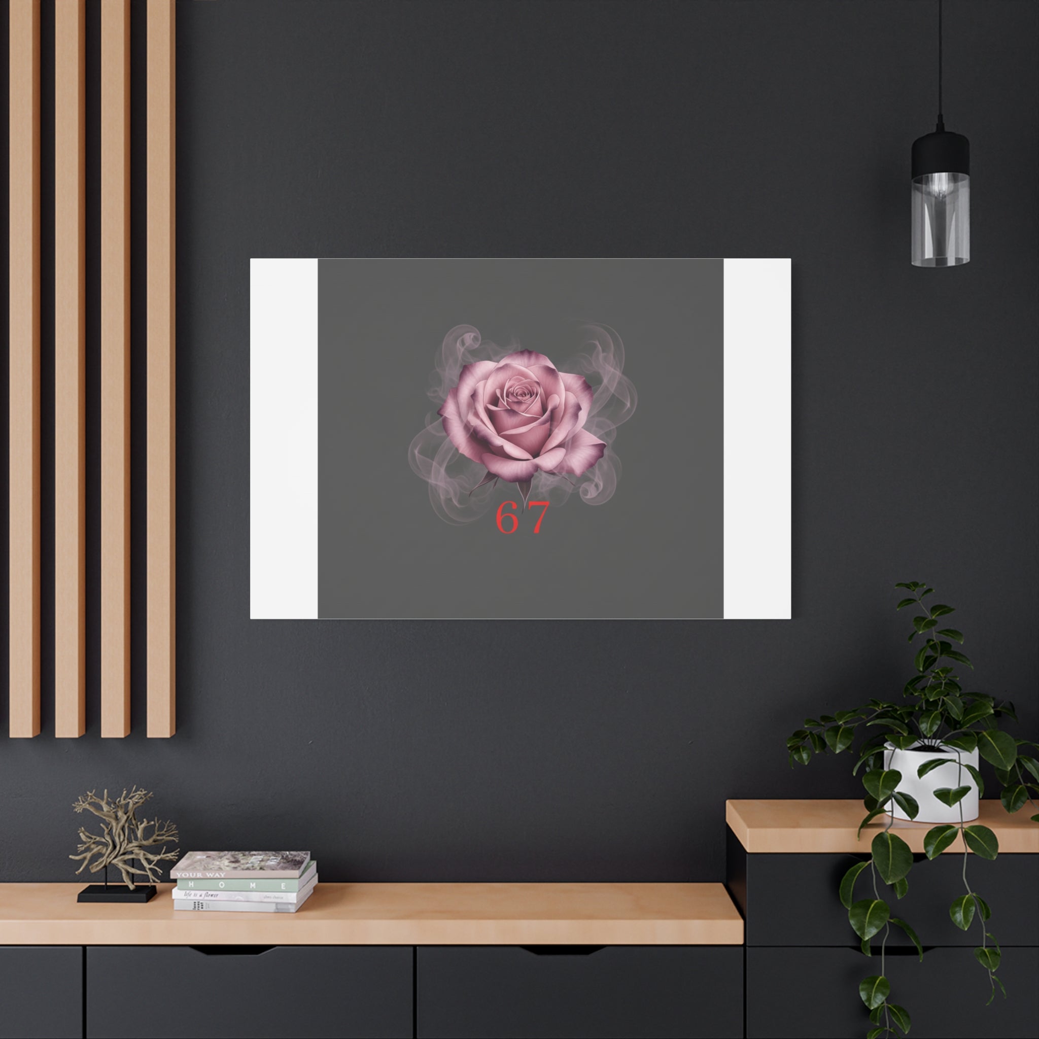 6 7 Valentine's Canvas | Viral Gothic Rose Wall Art | 6 7 Meaning Dark Romance