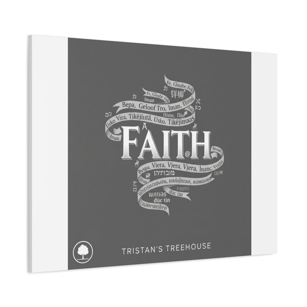 handwritten faith ribbon Canvas | sketch aesthetic, doodle design