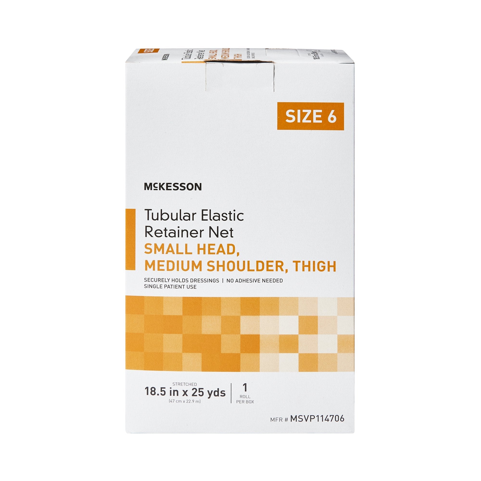 McKesson Tubular Bandage, Small Head, Medium Shoulder, Thigh, 18.5" x 25 Yard MSVP114706