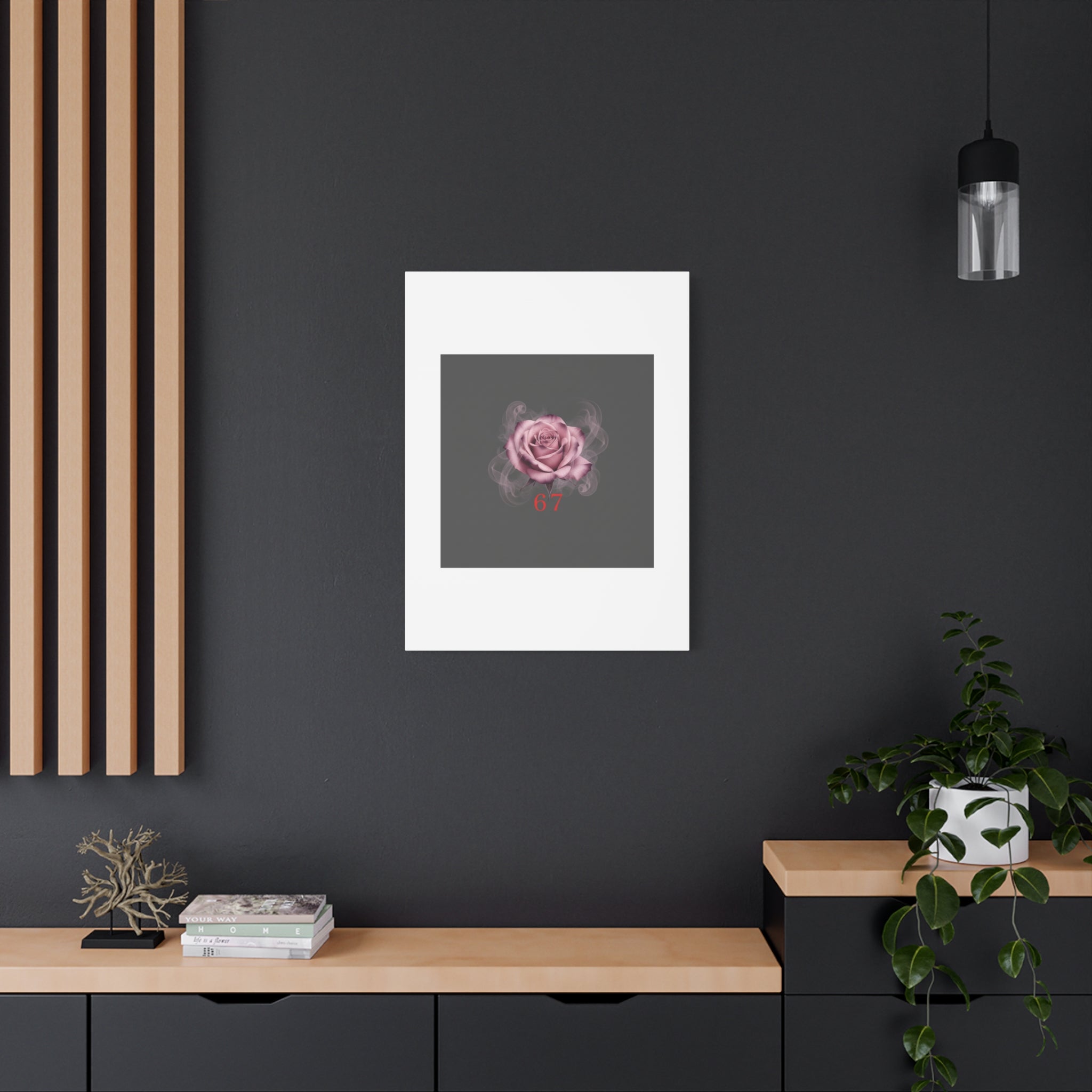 6 7 Valentine's Canvas | Viral Gothic Rose Wall Art | 6 7 Meaning Dark Romance