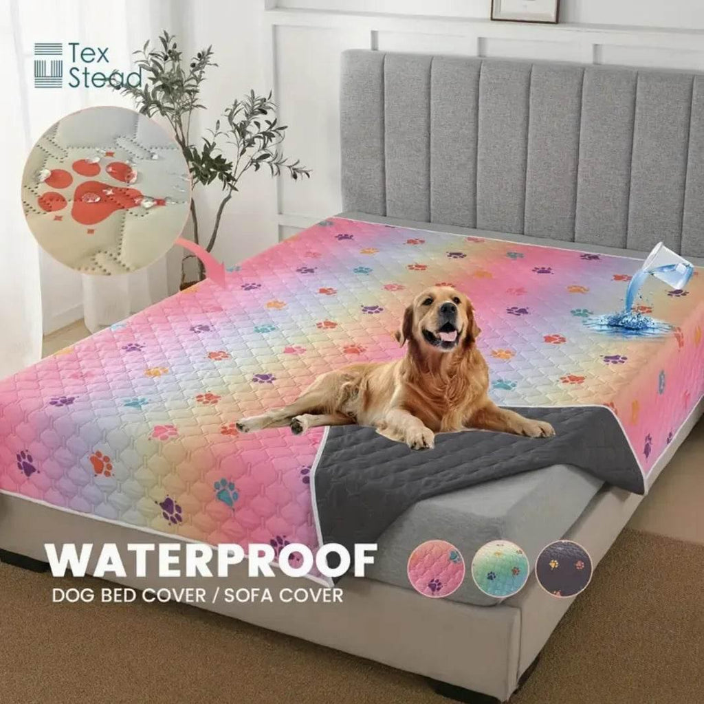 Waterproof Reversible Rainbow Pet Bed Cover