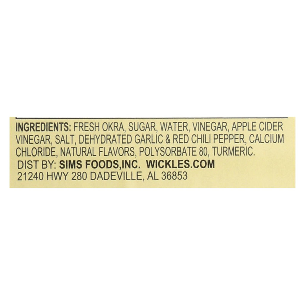 Wickles Wicked Okra, Case of 6, 16 oz Jars
