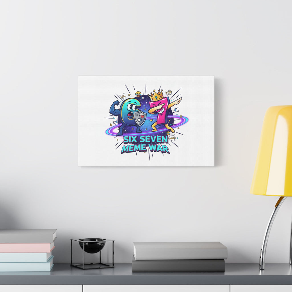 Six Seven Meme War Canvas | Legendary Internet Battle Art, Viral Culture Wall Decor