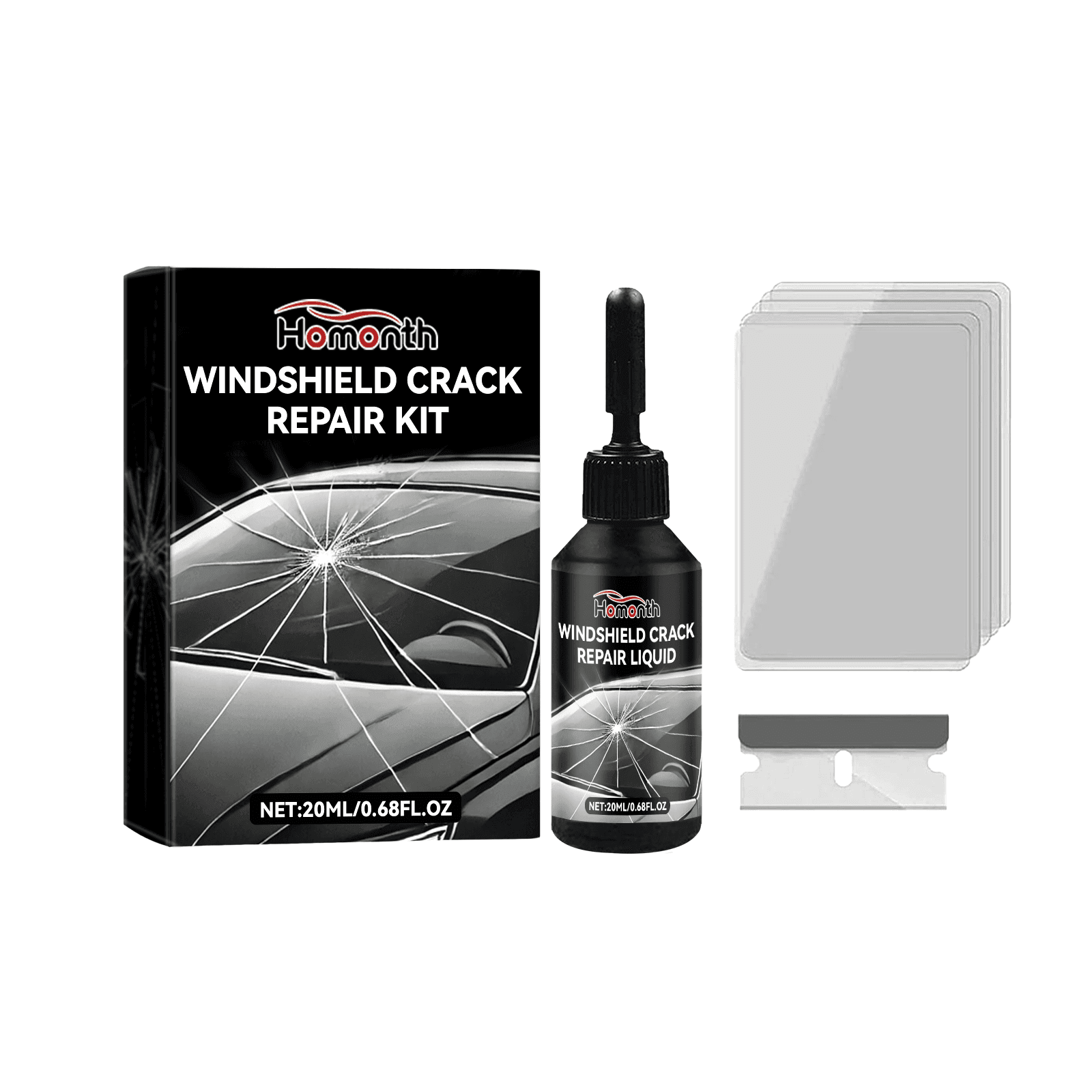 Windshield Crack Repair UV Adhesive Solution