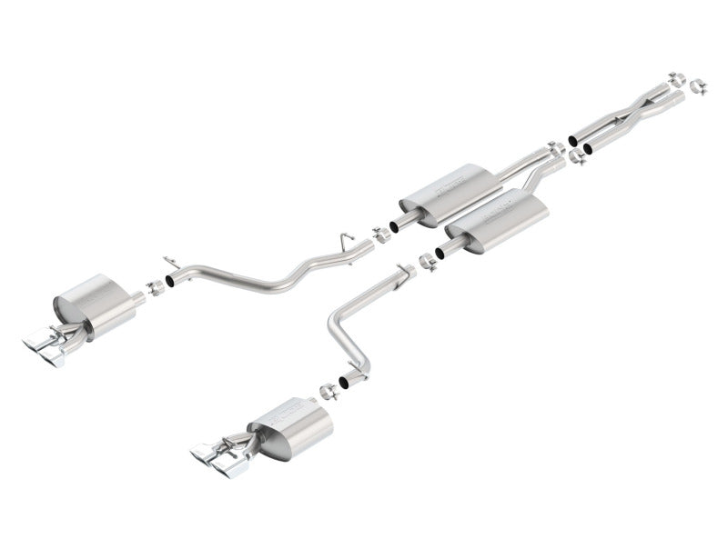 Borla 11-14 Dodge Challenger 3.6L AT/MT RWD 2Dr Single Split Rear Exit Rectangle Tip Catback Exhaust 140482