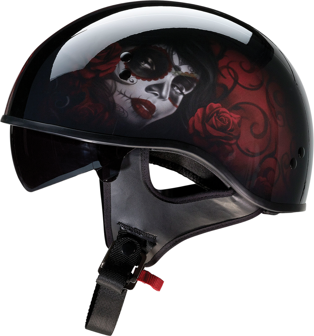 Z1R, Z1R Vagrant Helmet - Red Catrina, Black/Red, Large – Part Number 0103-1316