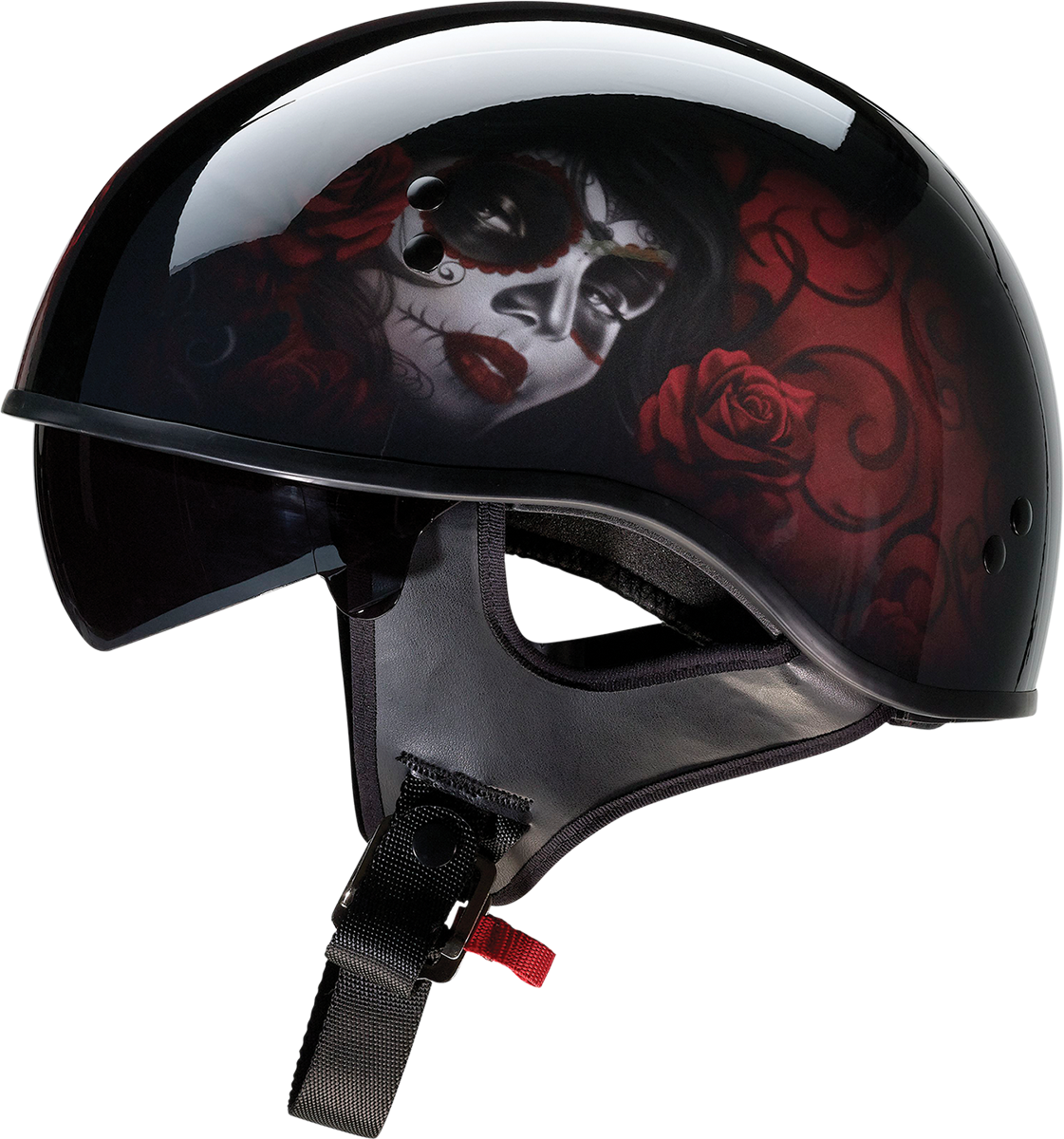 Z1R, Z1R Vagrant Helmet - Red Catrina, Black/Red, Large – Part Number 0103-1316