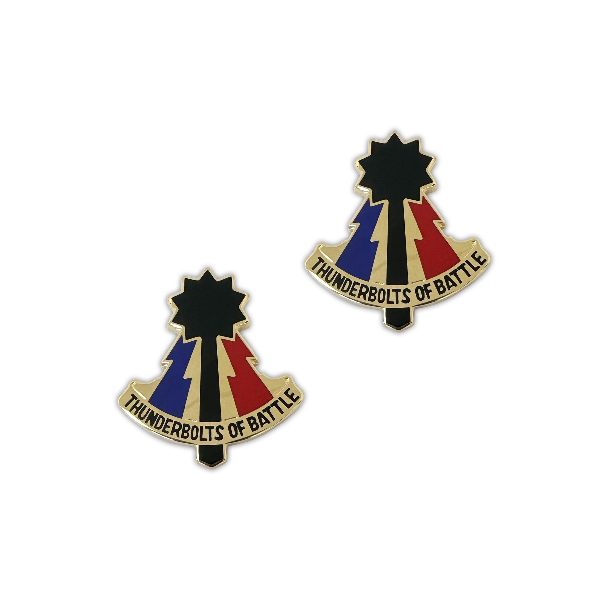 U.S. Army 194th Armor Brigade Crest  "Thunderbolts Of Battle" (pair)