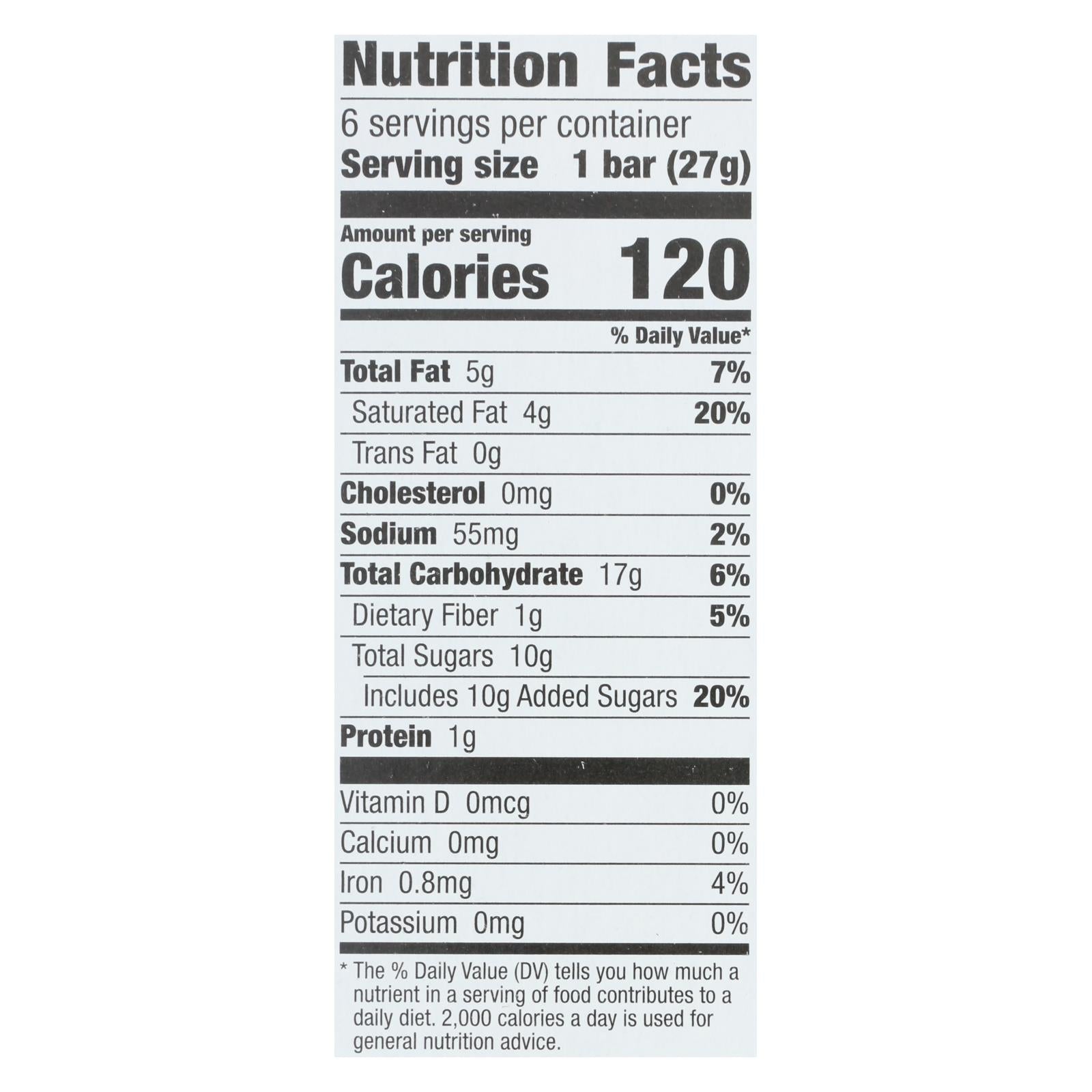Larabar Kid's Chocolate Chip Cookie Bar, Pack of 8, 6/0.96 oz