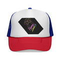 Trucker Hat — Colorful 'Puppy Love' Neon Paw Design