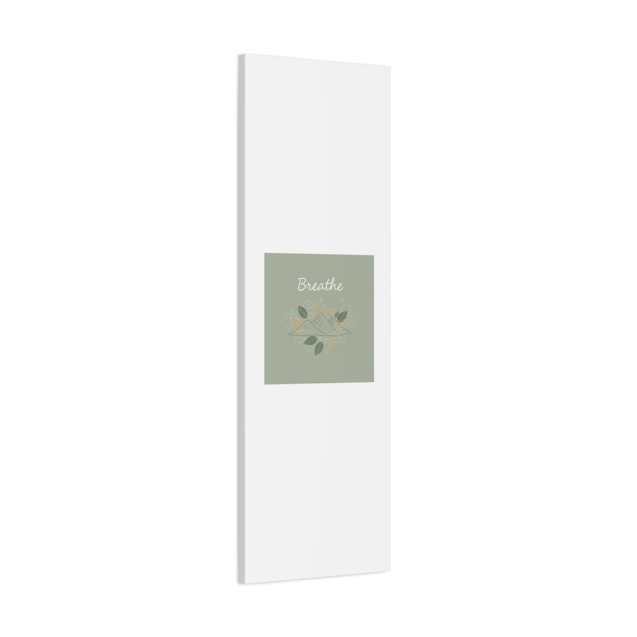 Breathe Mountain Line Canvas | Nature Symbols, Minimal Forest Wall Art