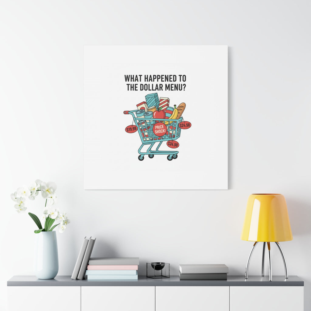 What Happened to the Dollar Menu? Canvas | Grocery Prices Meme, Price Shock Wall Art