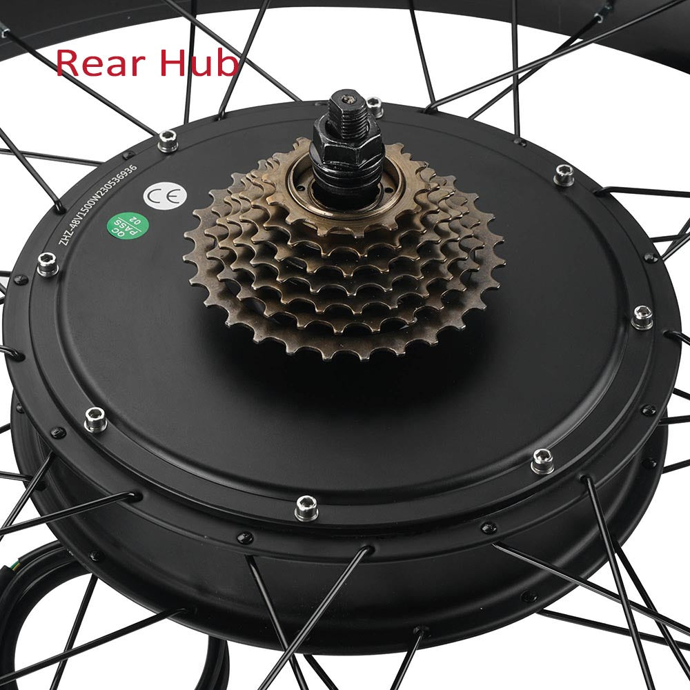 Yescom Bicycle Motor Kit Fat Bike Conversion Kit 1500W 48V 26"