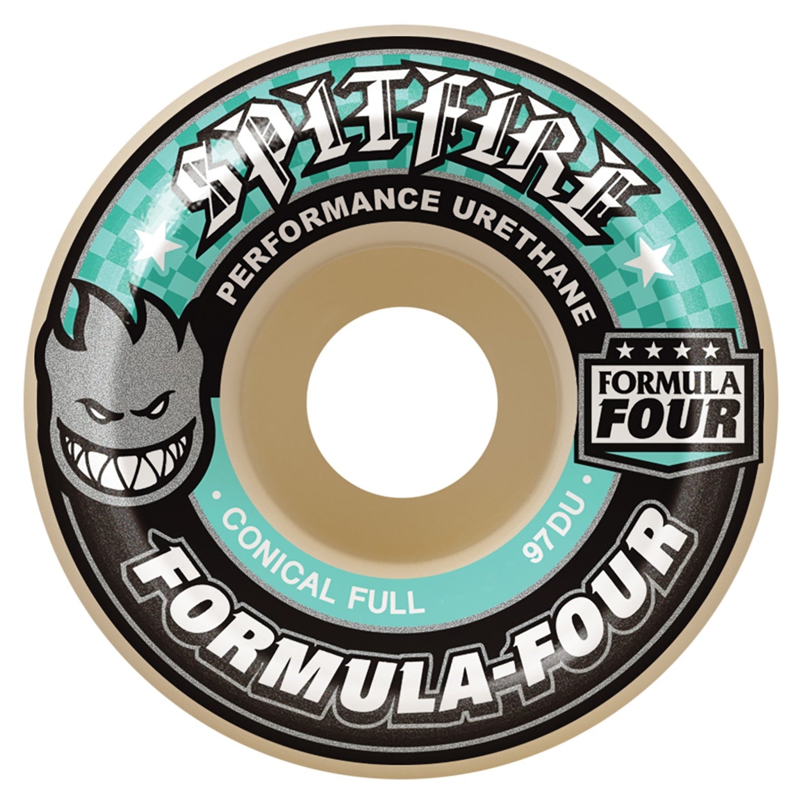 Spitfire Wheels F4 Conical Full 58mm 97a - Turquoise (Set of 4)