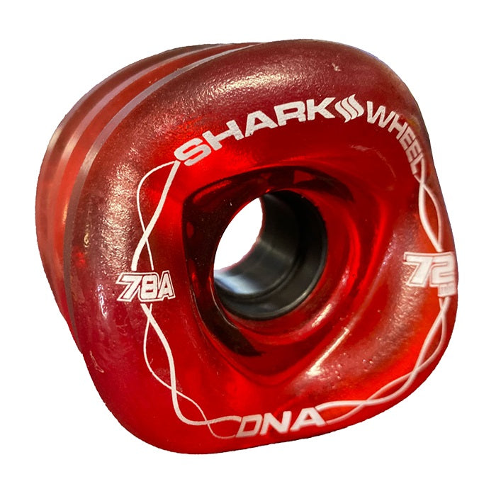 Shark Wheels DNA 72mm 78a - Transparent Red/Black (Set of 4)