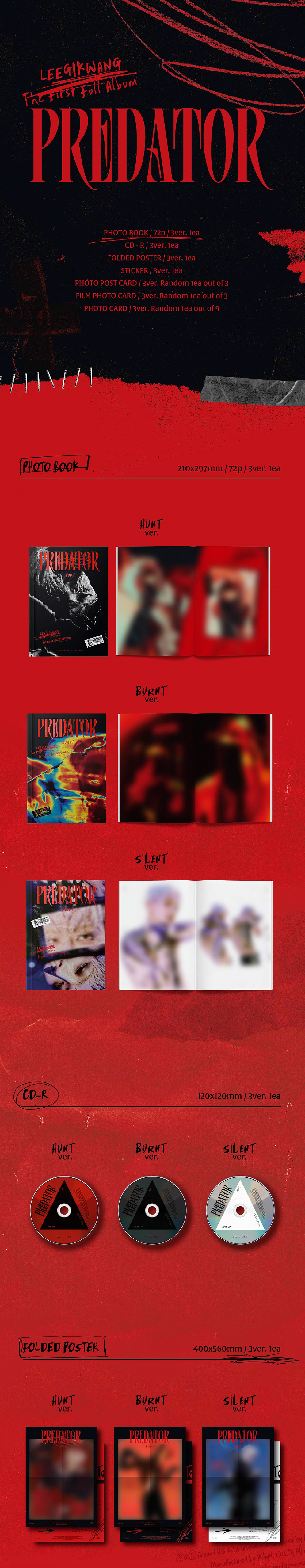 Lee Gikwang 1st Full Album - Predator
