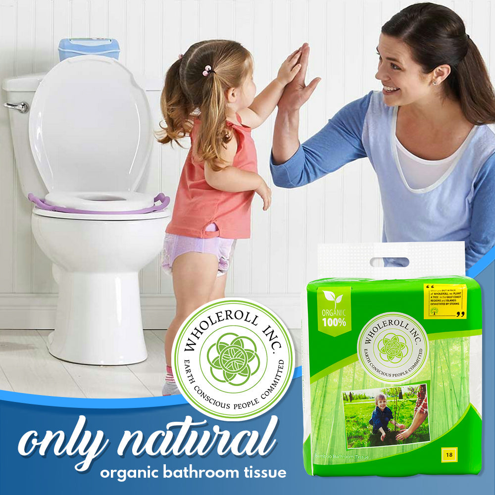 WHOLEROLL  Organic Bamboo Toilet Paper #18 Ct