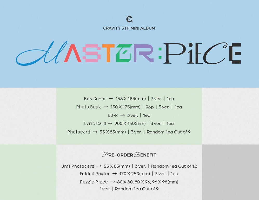 Cravity 5th Mini Album - Master Piece