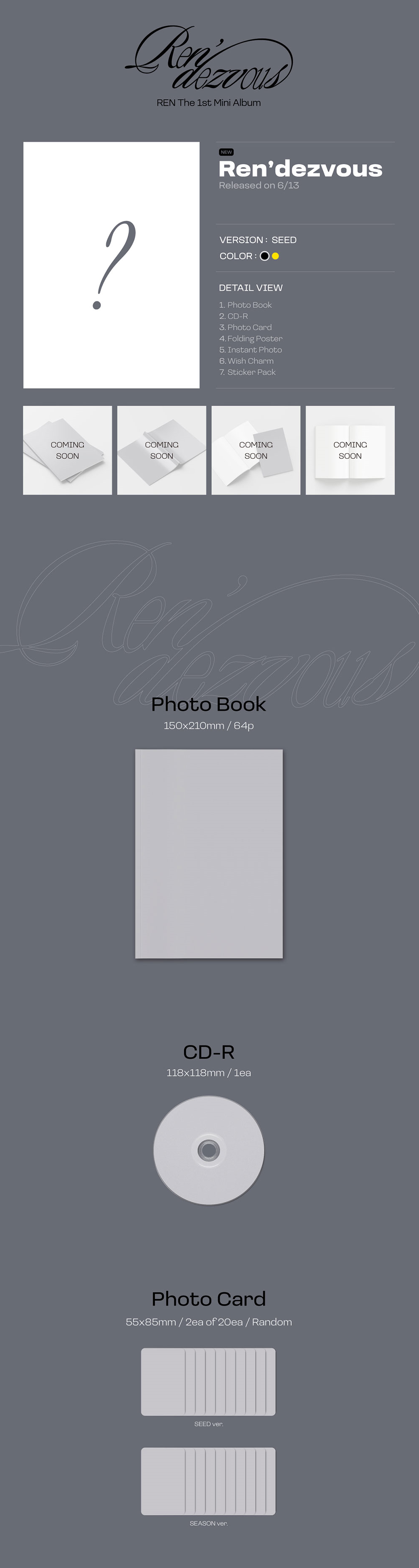 Ren Nuest 1st Mini Album - Rendezvous (Photobook Ver.)