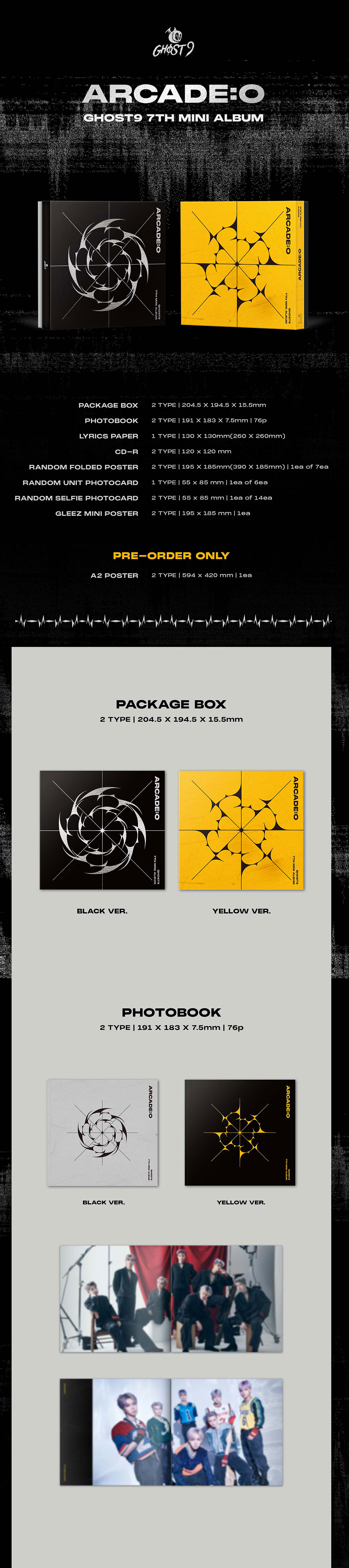 Ghost9 7th Mini Album - Arcade:O