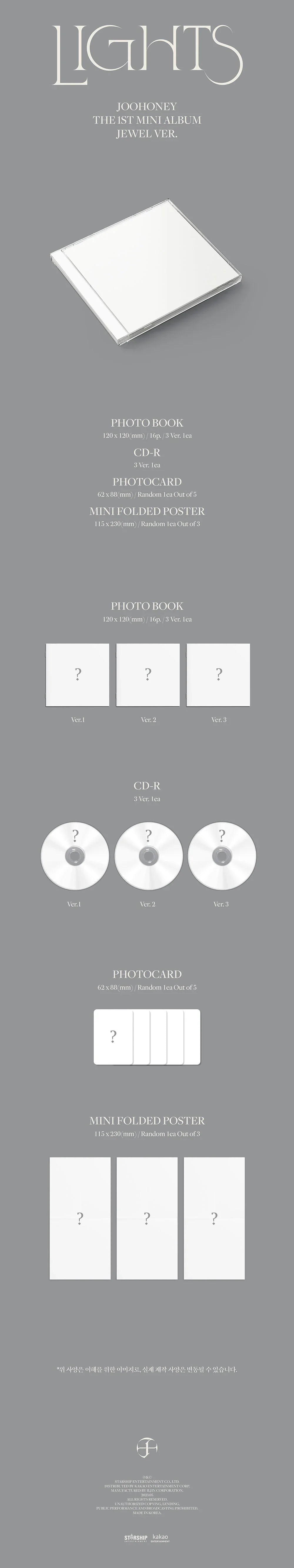 MONSTA X Joohoney 1st Mini Album - Lights
